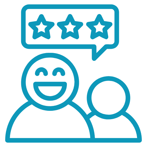 Icon showing 50+ happy clients we've served