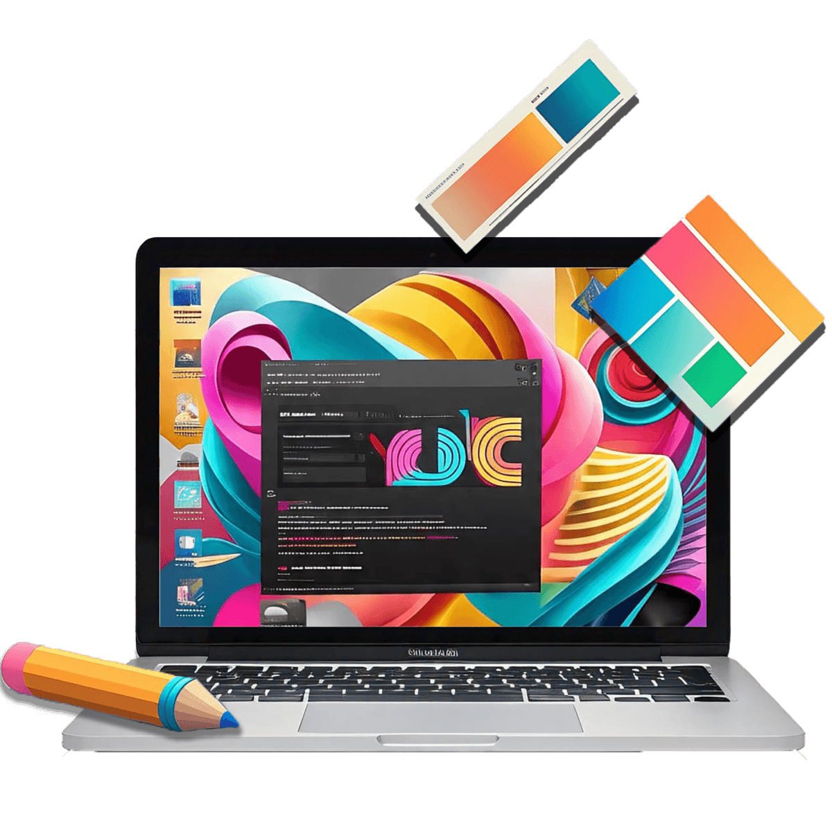 Professional web design examples showing responsive layouts on multiple devices