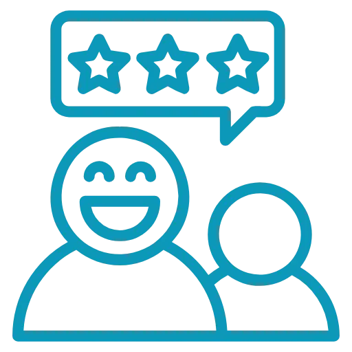 Icon showing 50+ happy clients we've served