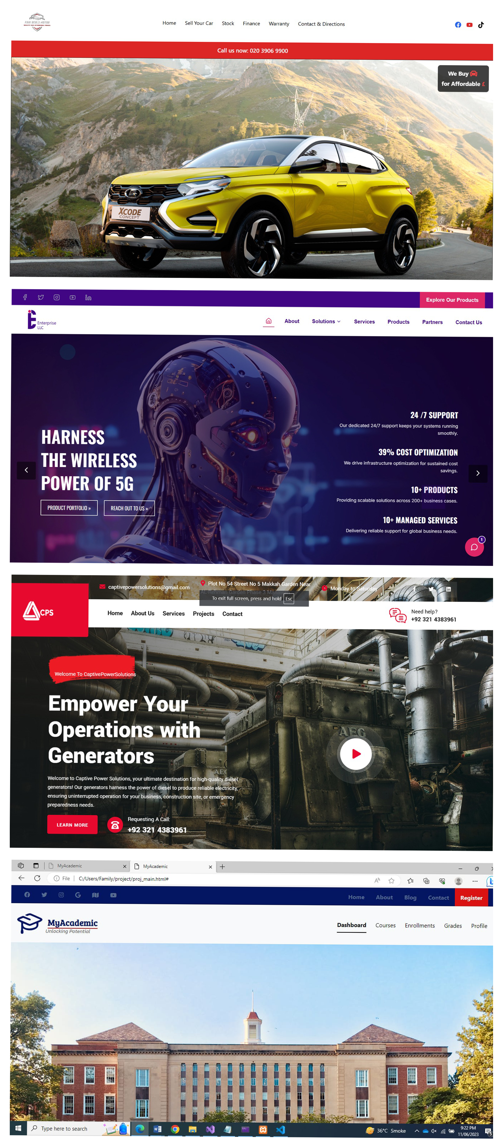 Professional website designs